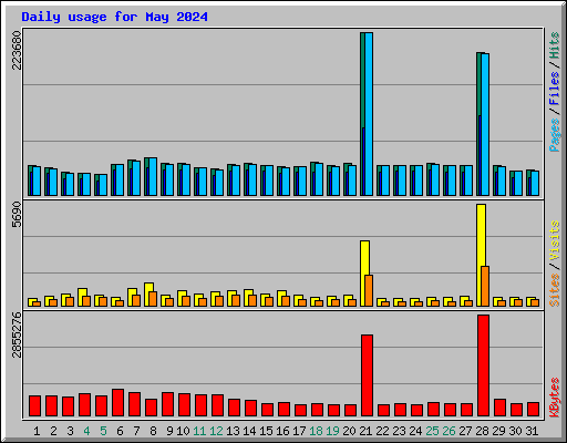 Daily usage for May 2024