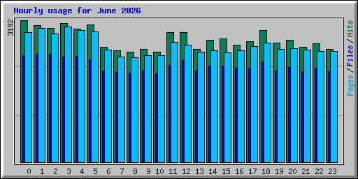 Hourly usage for June 2026