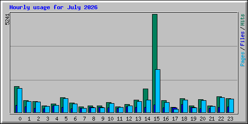 Hourly usage for July 2026